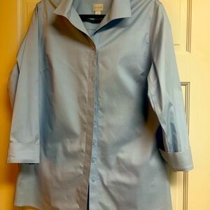 Chicos size 2 or large no iron light blue